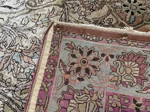 ANTIQUE SILK FARAHAN RUG - ADDITIONAL PHOTO 7