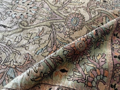 ANTIQUE SILK FARAHAN RUG - ADDITIONAL PHOTO 8