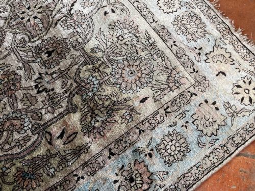 ANTIQUE SILK FARAHAN RUG - ADDITIONAL PHOTO 9