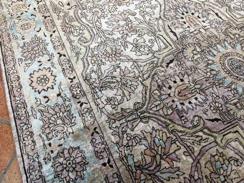 ANTIQUE SILK FARAHAN RUG - ADDITIONAL PHOTO 13