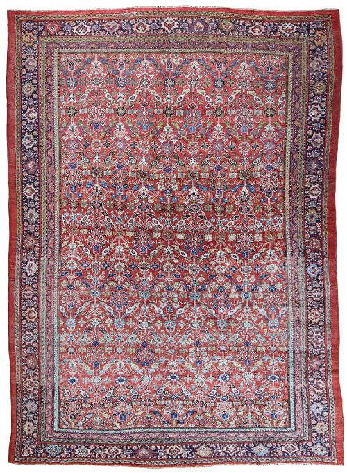 antique mahal carpet - CATEGORY: ANTIQUE RUGS - DATED 1870