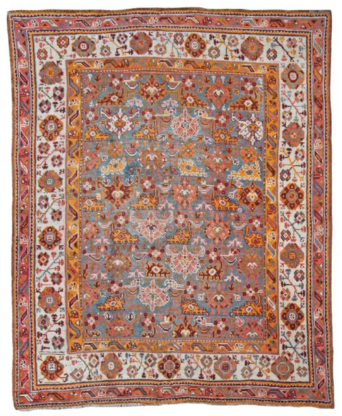 antique ushak carpet western anatolia - CATEGORY: ANTIQUE RUGS - DATED 1900