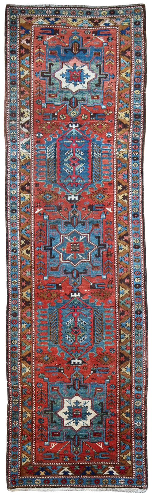 antique karaja runner - CATEGORY: ANTIQUE RUGS - DATED 1910