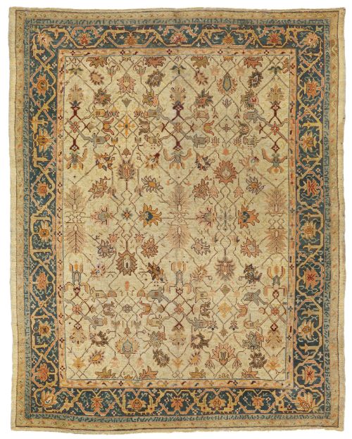 antique ushak carpet - CATEGORY: ANTIQUE RUGS - DATED 1900
