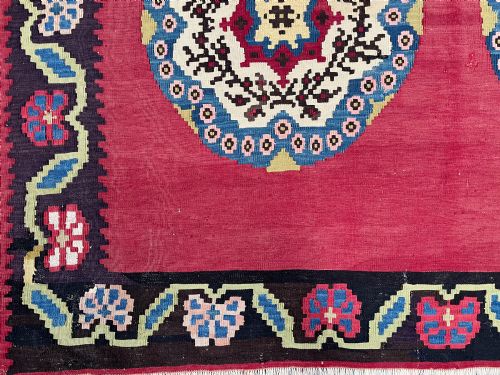 ANTIQUE BESSARABIAN KILIM - ADDITIONAL PHOTO 4