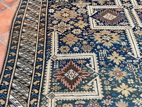 ANTIQUE KUBA AFSHAN RUG - ADDITIONAL PHOTO 5