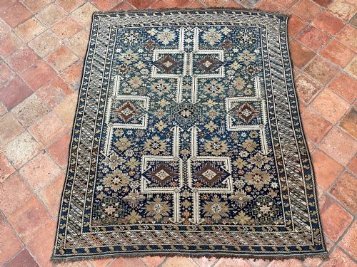ANTIQUE KUBA AFSHAN RUG - ADDITIONAL PHOTO 7