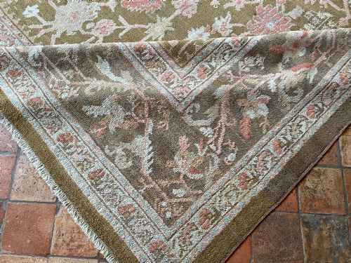 RARE SQUARE ANTIQUE USHAK CARPET - ADDITIONAL PHOTO 2