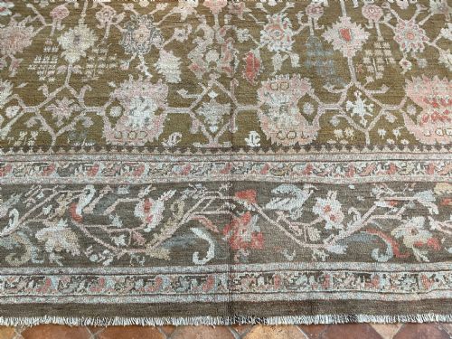 RARE SQUARE ANTIQUE USHAK CARPET - ADDITIONAL PHOTO 6