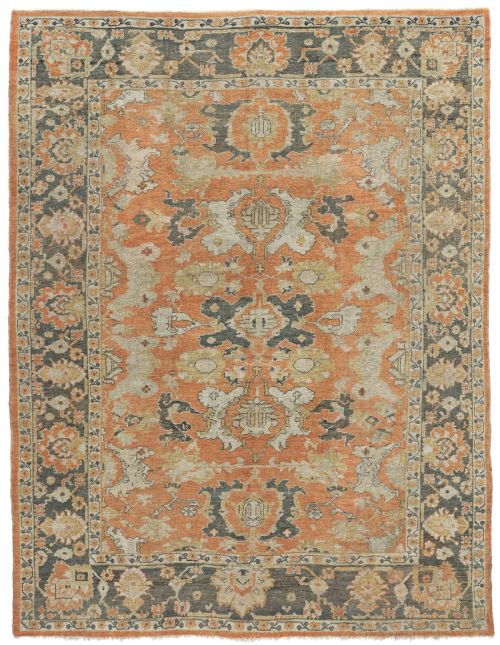 rare antique ushak carpet - CATEGORY: ANTIQUE RUGS - DATED 1870