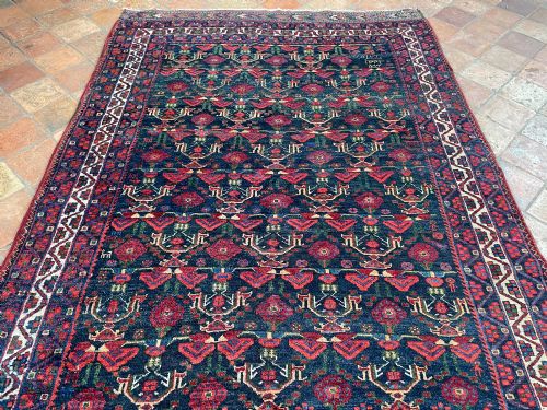 ANTIQUE AFSHAR RUG - ADDITIONAL PHOTO 2