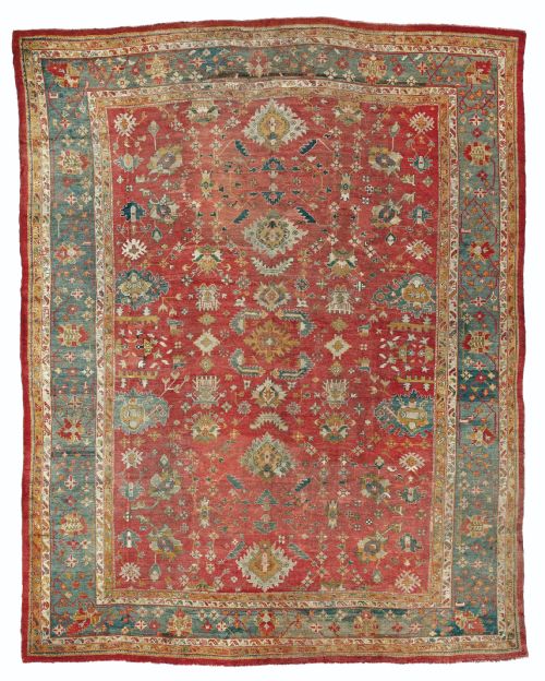 antique ushak carpet - CATEGORY: ANTIQUE RUGS - DATED 1880