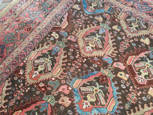 RARE ANTIQUE BAKSHAISH CARPET - ADDITIONAL PHOTO 5