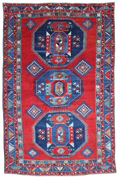 ANTIQUE KAZAK RUG