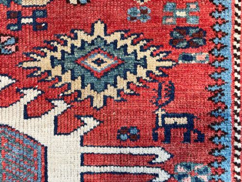 RARE ANTIQUE KARAJA RUG - ADDITIONAL PHOTO 1