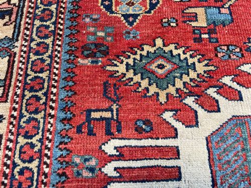 RARE ANTIQUE KARAJA RUG - ADDITIONAL PHOTO 2