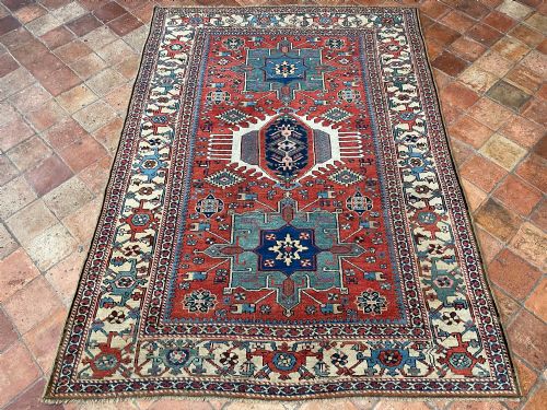 RARE ANTIQUE KARAJA RUG - ADDITIONAL PHOTO 3