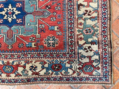 RARE ANTIQUE KARAJA RUG - ADDITIONAL PHOTO 4