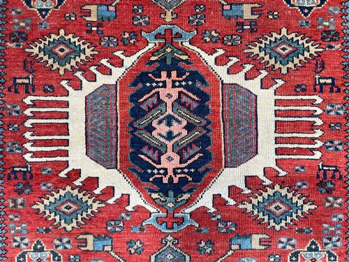 RARE ANTIQUE KARAJA RUG - ADDITIONAL PHOTO 6