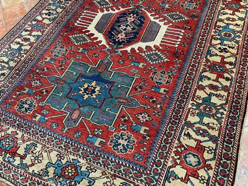 RARE ANTIQUE KARAJA RUG - ADDITIONAL PHOTO 8
