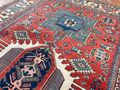RARE ANTIQUE KARAJA RUG - ADDITIONAL PHOTO 9