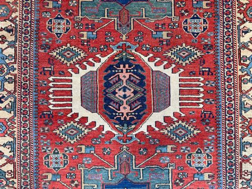 RARE ANTIQUE KARAJA RUG - ADDITIONAL PHOTO 12