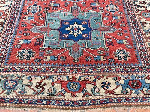 RARE ANTIQUE KARAJA RUG - ADDITIONAL PHOTO 13