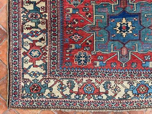 RARE ANTIQUE KARAJA RUG - ADDITIONAL PHOTO 15