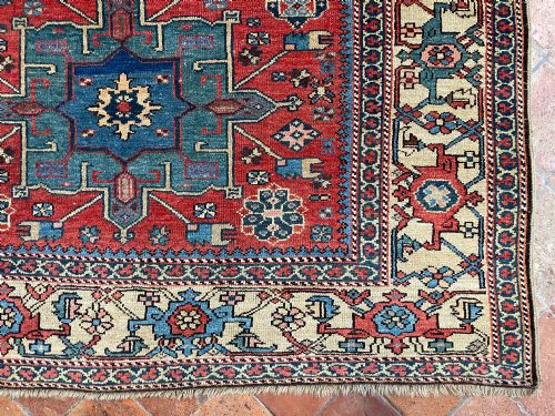 RARE ANTIQUE KARAJA RUG - ADDITIONAL PHOTO 16
