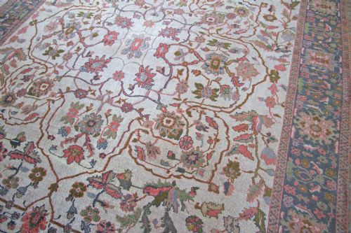 RARE ANTIQUE SULTANABAD CARPET - ADDITIONAL PHOTO 7