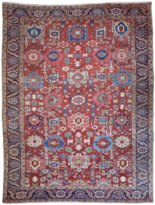antique heriz carpet - CATEGORY: ANTIQUE RUGS - DATED 1880