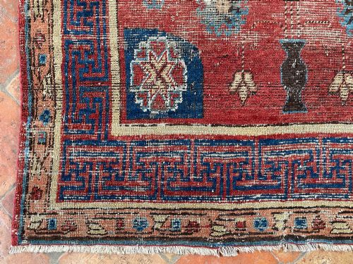 ANCIENT ANTIQUE KHOTAN RUG - ADDITIONAL PHOTO 1