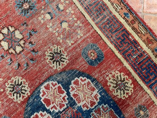 ANCIENT ANTIQUE KHOTAN RUG - ADDITIONAL PHOTO 5