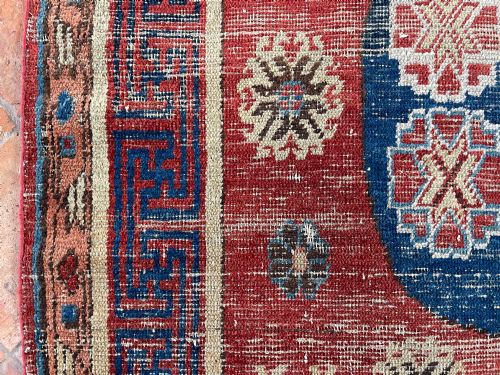 ANCIENT ANTIQUE KHOTAN RUG - ADDITIONAL PHOTO 8