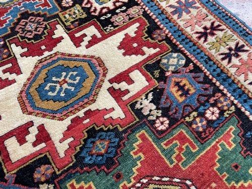 RARE ANTIQUE LESGHI RUNNER - ADDITIONAL PHOTO 9