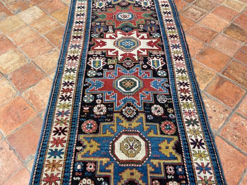 RARE ANTIQUE LESGHI RUNNER - ADDITIONAL PHOTO 10