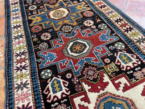 RARE ANTIQUE LESGHI RUNNER - ADDITIONAL PHOTO 11