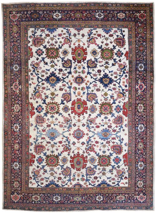 antique mahal carpet - CATEGORY: ANTIQUE RUGS - DATED 1900