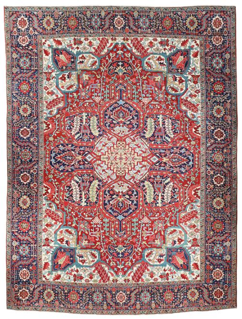 antique heriz carpet - CATEGORY: ANTIQUE RUGS - DATED 1890