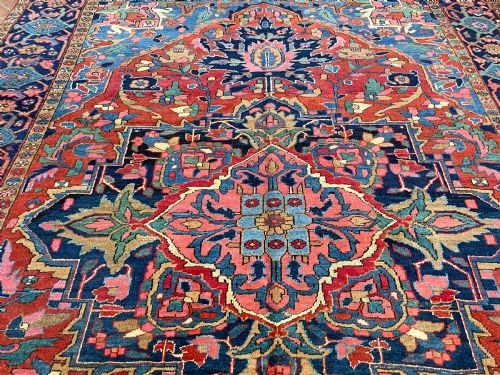 ANTIQUE 'AHAR' HERIZ CARPET - ADDITIONAL PHOTO 1