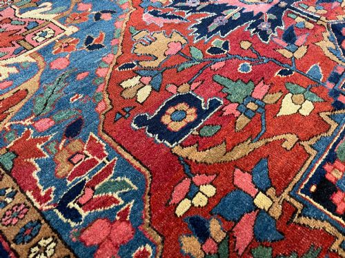 ANTIQUE 'AHAR' HERIZ CARPET - ADDITIONAL PHOTO 3