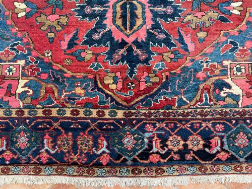 ANTIQUE 'AHAR' HERIZ CARPET - ADDITIONAL PHOTO 4