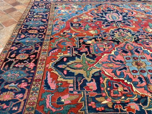 ANTIQUE 'AHAR' HERIZ CARPET - ADDITIONAL PHOTO 5
