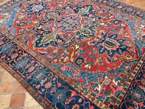 ANTIQUE 'AHAR' HERIZ CARPET - ADDITIONAL PHOTO 6
