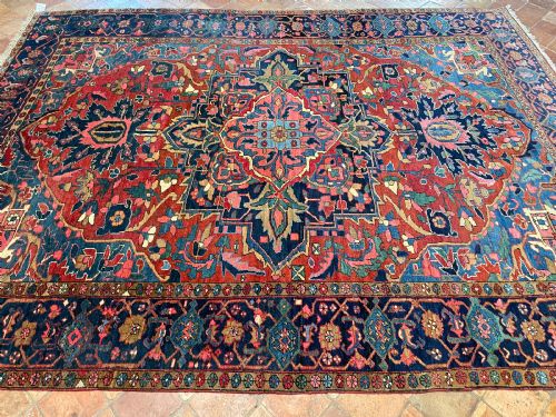 ANTIQUE 'AHAR' HERIZ CARPET - ADDITIONAL PHOTO 7