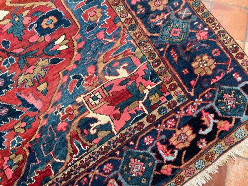 ANTIQUE 'AHAR' HERIZ CARPET - ADDITIONAL PHOTO 8