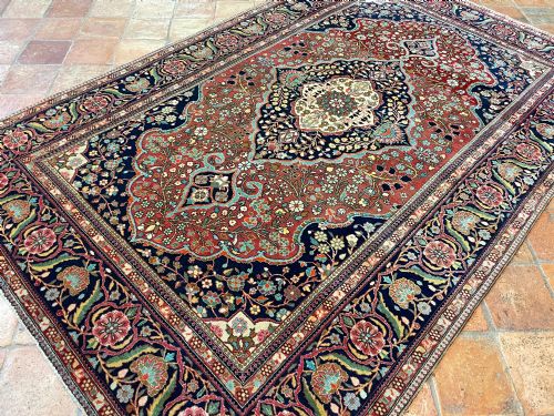 ANTIQUE MOHTASHAM KASHAN RUG - ADDITIONAL PHOTO 2