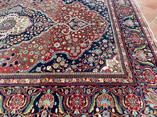 ANTIQUE MOHTASHAM KASHAN RUG - ADDITIONAL PHOTO 4