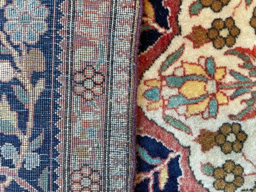 ANTIQUE MOHTASHAM KASHAN RUG - ADDITIONAL PHOTO 5