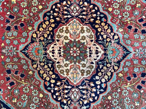 ANTIQUE MOHTASHAM KASHAN RUG - ADDITIONAL PHOTO 6